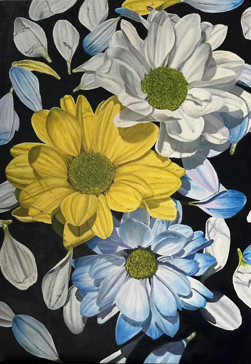 Three Chrysanthemums